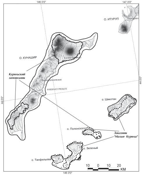 Остров Кунашир и Малая Курильская гряда, водно-болотное угодие